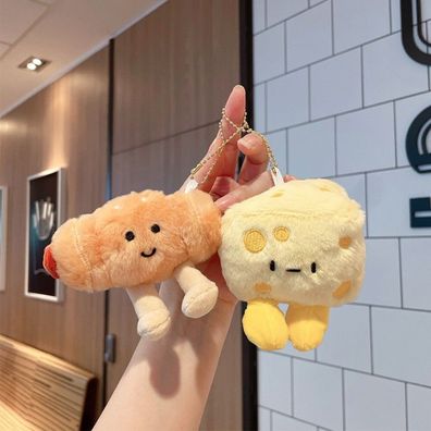 Gefulltes Brot Plusch Anhanger Spielzeug Croissant Kase Auto Schlusselanhanger Geburt