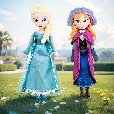 3Pcs Disney Frozen Elsa & Anna Prinzessin Plusch Puppe Weihnachtsspielzeug Geschenk 4