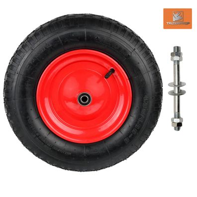 Ersatzrad Schubkarrenrad mit Achse 400-8 /2PR Luftrad