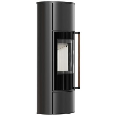 Freistehender Ofen KRATKI ERIK Ø150 5,5kW Griff aus Exotischem Holz Jatoba