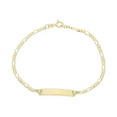 JuwelmaLux Armband für Gravur 333 Gold Figaro JL11-03-0122