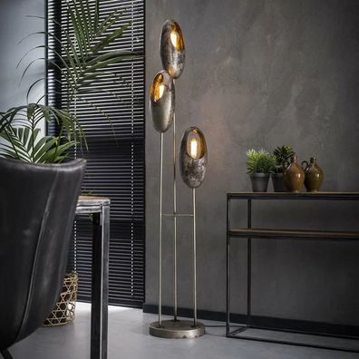Standleuchte 170 cm Stehlampe Metall 3-flammige Leuchte E27 Metallschirm NEU
