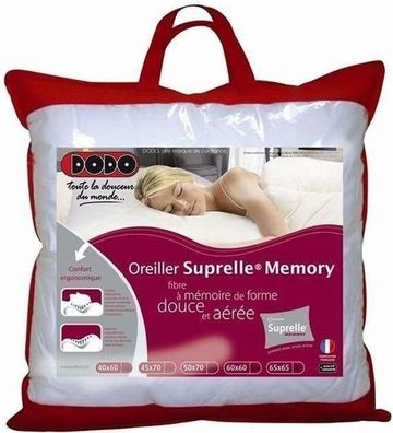 Dodo Suprelle Kissen aus Memory-Foam 65 x 65 cm Weiß Schlafkissen Kopfkissen NEU