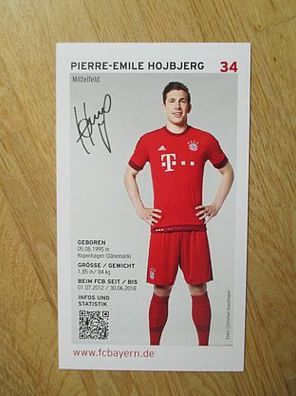 FC Bayern München Saison 15/16 Pierre-Emile Hojbjerg - Autogramm!!!