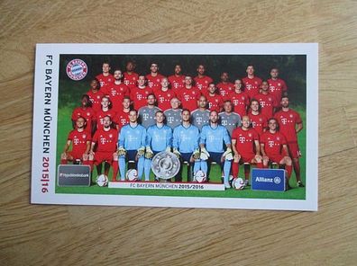 Mannschaftskarte FC Bayern München Saison 2015/2016!!!