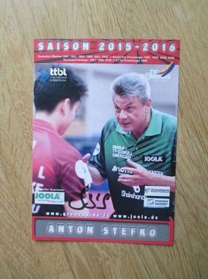 Tischtennis Bundesliga TTC Zugbrücke Grenzau Anton Stefko - hands. Autogramm!!!