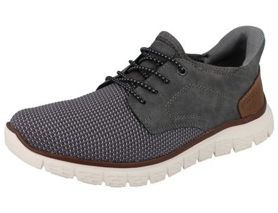 RIEKER Morelia santos Herren Slipper Halbschuhe Schlupf Sneaker grau braun