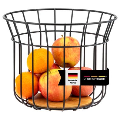 bremermann Obstkorb - Obstschale, Brotkorb aus Bambus und Metall