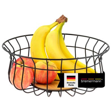 bremermann Obstkorb - Obstschale, Brotkorb aus Bambus und Metall