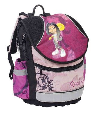 Rucksack " Rock it " - anatomisch dunkelrot / rosa / schwarz