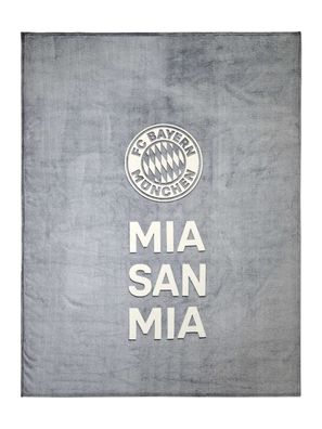 FC Bayern München Glow in the Dark Kuscheldecke Grau – 150x200 cm