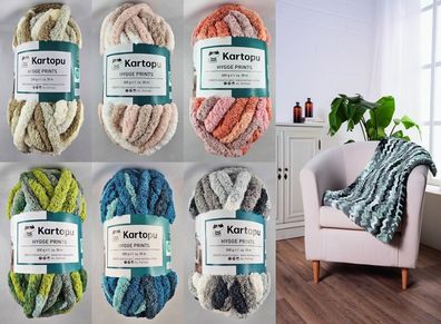 300g Kartopu Hygge Prints Chunky Strickwolle Garn Stricken Häkeln GP 41,67€/1kg