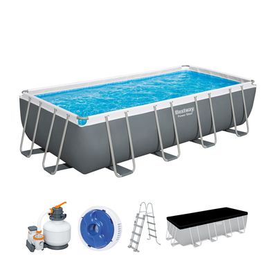 Power Steel™ Frame Pool Komplett-Set mit Sandfilteranlage 549 x 274 x 122 cm,
