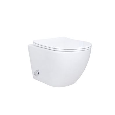 Spülrandloses Taharet Dusch WC inkl. Armatur + Sitz Toilette mit Bidet Funktion