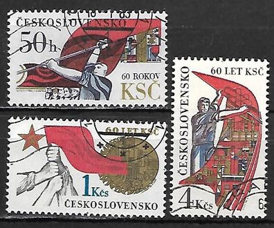 Tschechoslowakei gestempelt Michel Nummer 2614-2616