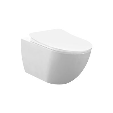 Spülrandloses Hänge-WC mit Taharet Bidetfunktion & Intimdusche inkl. Softclose D