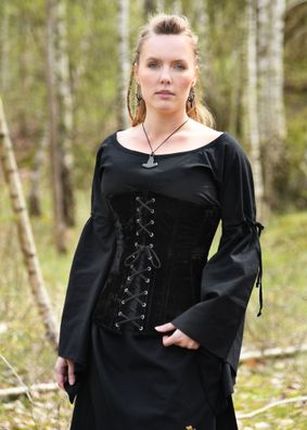 Corsage aus Samt, schwarz
