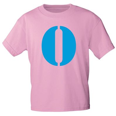 Kinder T-Shirt mit Print Buchstabe - O - 85130 Rosa Gr. 134/146