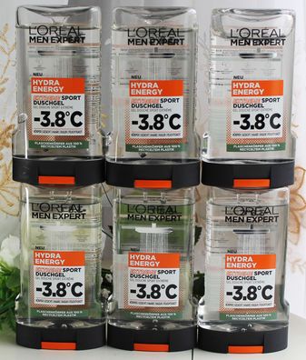 6x250ml Loreal Men Expert Bade / Duschgel Extreme Sport -3,8°C L´Oreal