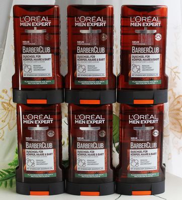 6x250ml Loreal Men Expert Bade / Duschgel Barber Club Zedernholzöl L´Oreal