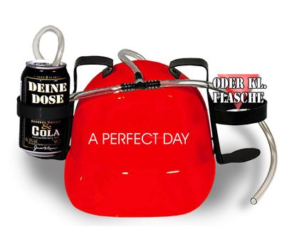 Trinkhelm Spaßhelm mit Print - A Perfect Day - 51615 rot