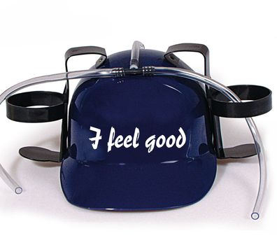 Trinkhelm Spaßhelm mit Print - i feel good - 51611 blau