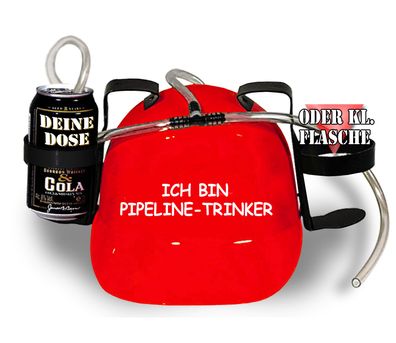 Trinkhelm Spaßhelm mit Print - Ich bin Pipeline-Trinker - 51620 rot
