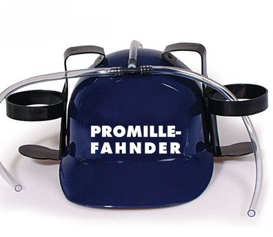 Trinkhelm Spaßhelm mit Print - Promille-Fahnder - 51631 blau