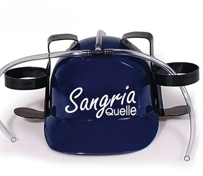 Trinkhelm Spaßhelm mit Print - Sangria Quelle - 51636 blau