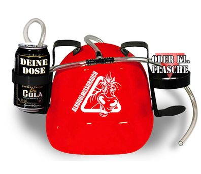Trinkhelm Spaßhelm mit Printmotiv - Alkoholmissbrauch - 11843 versch. Farben zur Wah