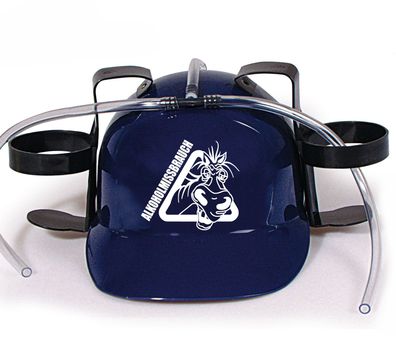 Trinkhelm Spaßhelm mit Printmotiv - 11843 - versch. Farben zur Wahl blau