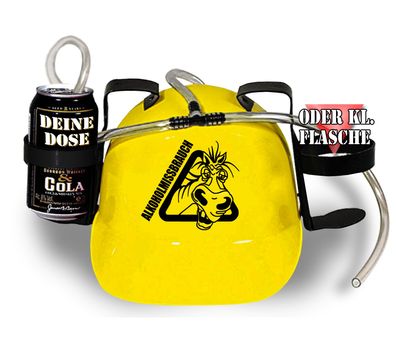 Trinkhelm Spaßhelm mit Printmotiv - 11843 - versch. Farben zur Wahl gelb