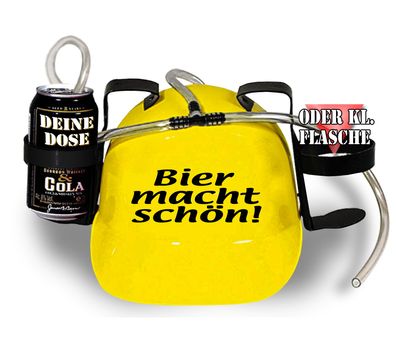 Trinkhelm Spaßhelm mit Printmotiv - Bier macht schön - 51634 - versch. Farben zur W