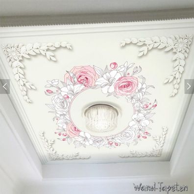 Vlies Fototapeten Dachtapeten Dachbilder Relief Wandbild mit Rosenblüten 3061