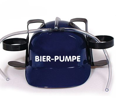 Trinkhelm Spaßhelm mit Printmotiv - Bier Pumpe - 51623 - versch. Farben zur Wahl bla