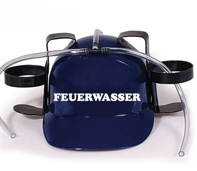 Trinkhelm Spaßhelm mit Printmotiv - Feuerwasser - 51604 - versch. Farben zur Wahl bl