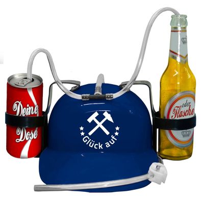Trinkhelm Spaßhelm mit Printmotiv - Glück auf - 51674 - versch. Farben zur Wahl