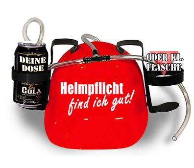 Trinkhelm Spaßhelm mit Printmotiv - Helmfplicht find ich gut - 11844 - versch. Farb