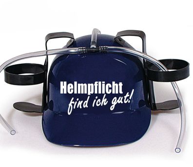 Trinkhelm Spaßhelm mit Printmotiv - Helmfplicht find ich gut - 11844 - versch. Farb