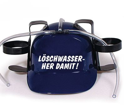 Trinkhelm Spaßhelm mit Printmotiv - Löschwasser her damit - 51646 - versch. Farben