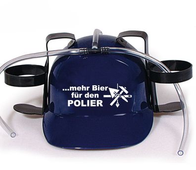 Trinkhelm Spaßhelm mit Printmotiv - mehr Bier für den POLIER - 11859 - versch. Farb