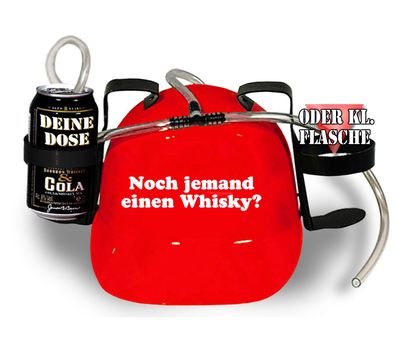 Trinkhelm Spaßhelm mit Printmotiv - Noch jemand einen Whisky - 11842 - versch. Farbe