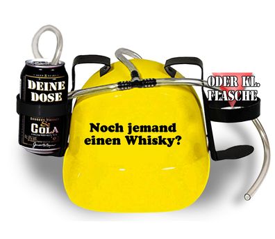 Trinkhelm Spaßhelm mit Printmotiv - Noch jemand einen Whisky - 11842 - versch. Farbe