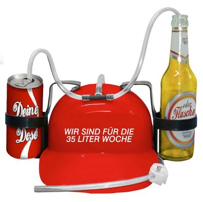 Trinkhelm Spaßhelm mit Printmotiv - Wir sind für die 35 Liter Woche - 51610 - versc