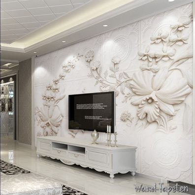 Vlies Fototapete Wandtapete Wandbilder 3D Effekt Schlichte Relief Orchideen 3094