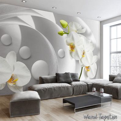 Vlies Fototapete Wandtapete Wandbilder 3D Phalaenopsis Blume Räumliche Sinn 3096