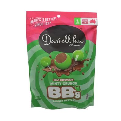 Darrell Lea Milk Chocolate Minty Crunch BB's 168 g