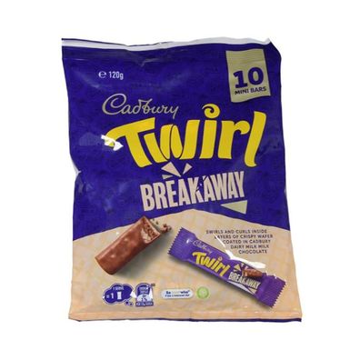 Cadbury Twirl Breakaway Mini Bars - Import 120 g