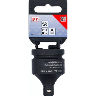 Kraft-Steckschlüssel-Adapter Reduzierung 20,0mm 3/4" innen auf 12,5mm 1/2" außen