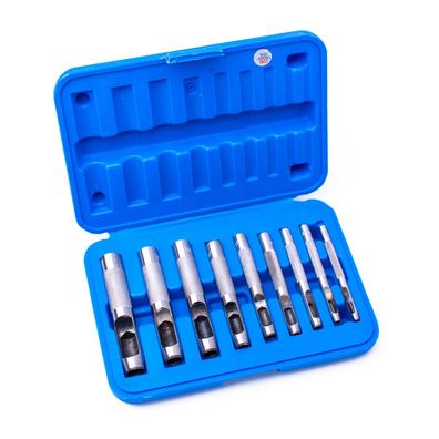 BGS Lochstanze Locheisen Satz Locher 3 - 12 mm Lochpfeifen Lochstanzer 9 tlg